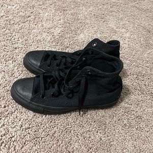 Black high top converse